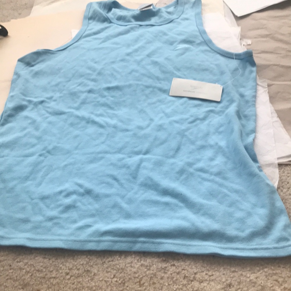 NWT speedo axcelerate men top 7420315 Misty Blue M